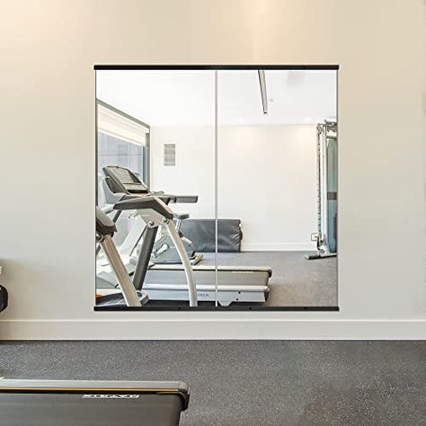 Gym Mirror Wall, Home Gym Mirror, Terracotta Interior Design, Mirror Wall Design, Home Gym Mirrors, Gym Mirror, Home Gym Garage, Gym Mirrors, Gym Garage