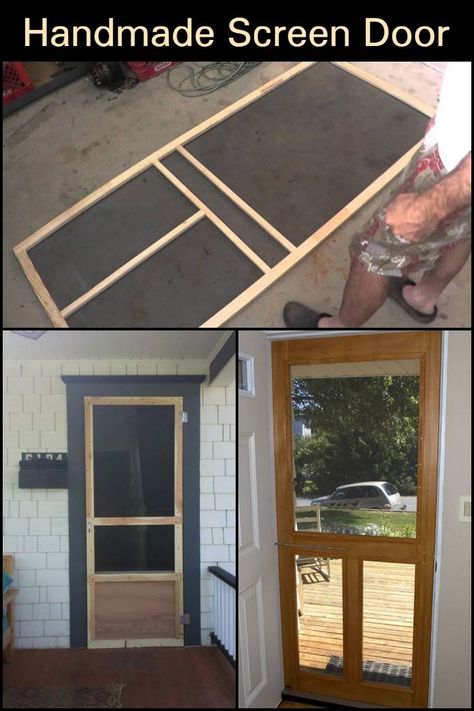 Diy Indoor Screen Door, Diy Screen Door Easy Cheap, Diy Double Screen Door, Mosquito Screen Door, How To Make A Screen Door, Diy Storm Door, Fly Screen Ideas, Diy Screen Door Easy, Screen Doors Ideas