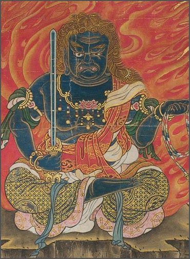 Fudo Myoo, Japanese Myth, Mexican Culture Art, 18th Century Paintings, Ohara Koson, Asian Tattoos, Japanese Artwork, Japanese Illustration, Japan Tattoo