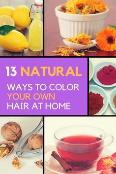 13 Natural Ways To Color Your Own Hair At Home. | Ideahacks.com Updo Cabello Natural, Natural Hair Color Brown, Loc Method Natural Hair, Mini Twists Natural Hair, Natural Hair Highlights, Natural Hair Dye, Coiling Natural Hair, Deep Conditioner For Natural Hair, Natural Hair Puff