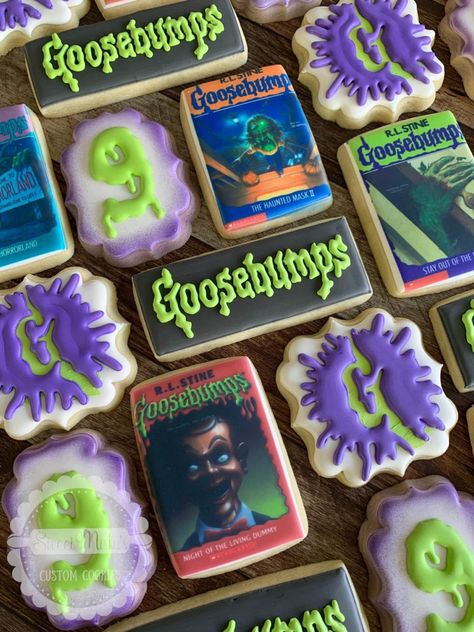 Goosebumps Party Ideas, Goosebumps Birthday Party, Horror Birthday Party Ideas, Goosebumps Birthday, Goosebumps Movie, Goosebumps Party, Elmo First Birthday, 21st Birthday Ideas, Creative Birthday Cakes