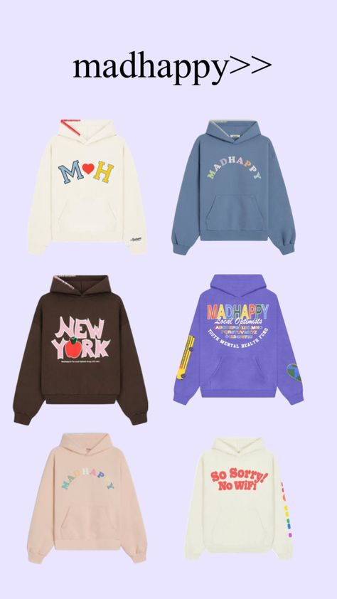 idk about you guys but i think i’m obsessed with their hoodies!! 😍 #madhappy #madhappyhoodies Madhappy Hoodie Outfit, Madhappy Hoodie, Inspiration Moodboard, Bday List, Design Club, Preppy Men, Wishlist 2024, Design Moodboard, School Outfits