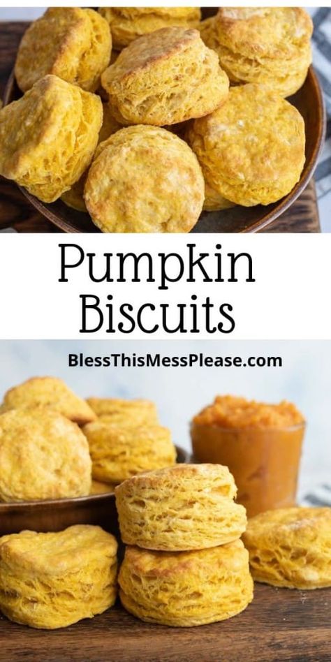 Pumpkin Biscuits Recipe, Pumpkin Biscuits, Pumpkin Puree Recipes, Light Orange Color, Cinnamon Honey Butter, Butter Milk, Healthy Banana Bread, Homemade Biscuits, Bread Recipes Sweet