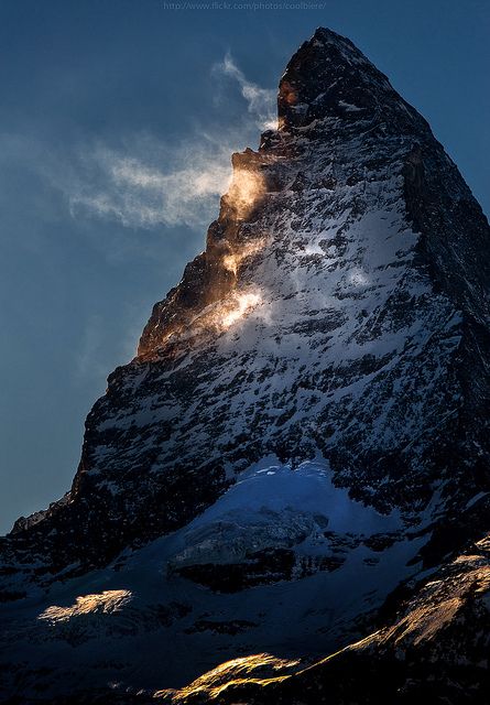 The Matterhorn, a mountain in the Pennine Alps on the border between Switzerland and Italy Eiger North Face, Creative Sayings, Monte Everest, Autumn Holiday, Have Inspiration, John Mayer, Zermatt, Wakeboarding, Beautiful Mountains