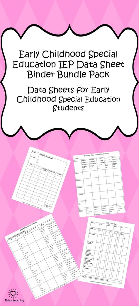 Preschool Iep Data Collection, Iep Data Binder, Iep Goals For Preschoolers, Iep Organization Teachers, Iep Data Tracking, Special Education Data Sheets, Special Education Transition, Iep Goal Tracking, Data Collection Special Education