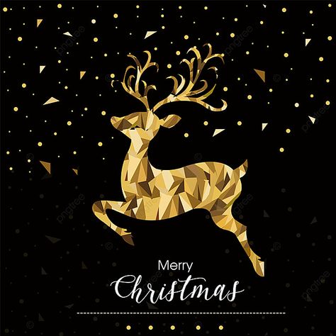 Christmas Gift Background, Deer Head Silhouette, Deer Vector, Gold Vector, Merry Christmas Vector, Gold Deer, Merry Christmas Text, Poster Christmas, Branch Vector