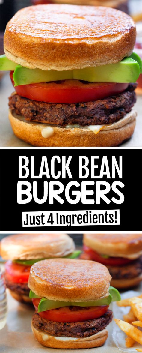 Black Bean Burgers Black Bean Sandwich, Easy Bean Burger, Easy Vegetarian Burgers, Easy Black Bean Burger Recipe, Black Beans Patties, How To Make Black Bean Burgers, Black Bean Patties Vegan, Black Bean Sliders, Easy Vegan Burger Recipe