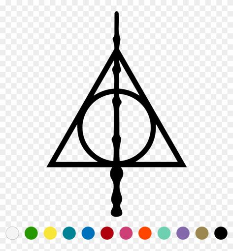 Deathly Hallows Svg Free, Deathly Hallows Symbol Tattoo, Deadly Hollows Symbol, Harry Potter Icons Symbols, Deathly Hallows Drawing, Deathly Hallows Art, Deadly Hallows, Harry Potter Deathly Hallows Symbol, Deathly Hollows