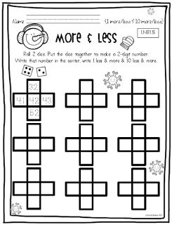 10 more/less 1 more/less Welcome To First Grade, Math Corner, Kindergarten January, 1st Grade Centers, Writing Craftivity, Maths Ideas, Eureka Math, Teacher Boards, Kids Worksheets Printables