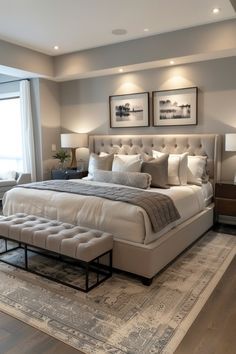 Modern Primary Bedroom, Master Bedrooms Decor Modern, Closet Offices, Cozy Closet, Happy Environment, Amazing Interior Design, Cozy Fall Bedroom, Classy Decor, Fall Bedroom