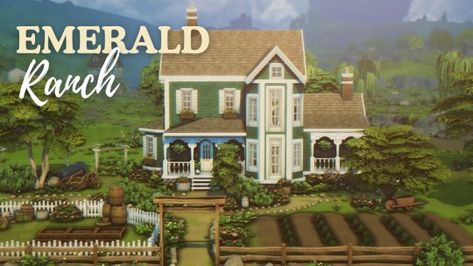 📽️ speedbuild    BUILD INFO:    • Gallery id: plantsimgirl    •  Gallery name: "Emerald Ranch"    •  50x40    •  Henford on Bagley    • 6 beds, 3 bathrooms    • 48 450$ Sims 4 Henford-on-bagley, Henford On Bagley House Sims 4, Sims 4 Henford-on-bagley House, Henford On Bagley, Sims Builds, Sims House Plans, Minecraft House, Sims 4 Collections, Dreamy Room