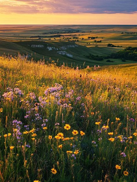 Pretty Field, Tallgrass Prairie National Preserve, Tallgrass Prairie, Green Moon, Open Field, Animal Species, Life Form, Mood Pics, Kansas