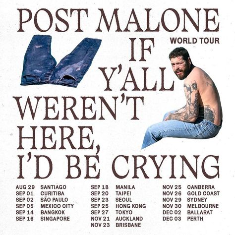 Post Malone Tour, Music Center, Music Centers, Tour Posters, Post Malone, Opening Night, West Palm Beach, Doja Cat, Concert Posters