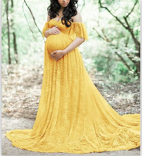 Yellow Maternity Dress, Vestidos Para Baby Shower, Kids White Dress, Maternity Photography Props, Lace Maternity Dress, Maternity Long Dress, Fitted Gowns, Dresses For Pregnant Women, Maternity Maxi Dress