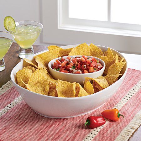 Chip Bowls For Party, Chip Bowl, Chip And Dip Sets, Best Chips, Chip And Dip Bowl, Chip And Dip, Better Homes And Garden, Chip Dip, Dip Bowl