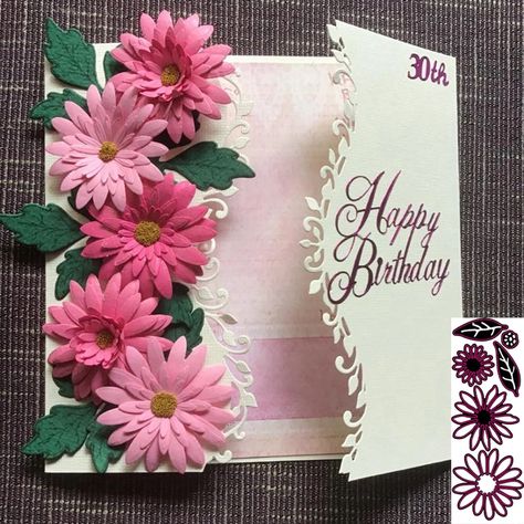 Handmade Greeting Card Designs, Daisy Cards, Birthday Card Craft, Paper Crafts Card, Embossed Cards, Birthday Cards Diy, Ali Express, Easy Paper Crafts, Handmade Birthday Cards