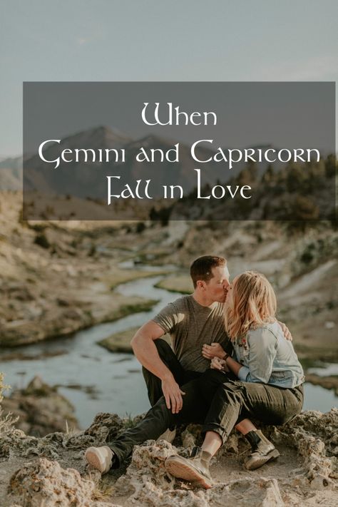 Compatibility for Gemini and Capricorn: a Truly Odd Pair. Gemini talks and Capricorn listens. Gemini has the excitement of a thousand horses and Capricorn knows how to hunker down in a crisis. This couple is absolutely odd, but at the same time, completely reassuring in every aspect. It has a yin and yang like feel. It's a blissful air meets earth match. Earth And Air Sign Compatibility, Gemini Man And Capricorn Woman, Gemini Man Capricorn Woman, Gemini And Capricorn Relationship, Gemini And Capricorn Compatibility, Gemini Capricorn Relationship, Capricorn Gemini Compatibility, Capricorn Love Match, Gemini Men Relationships