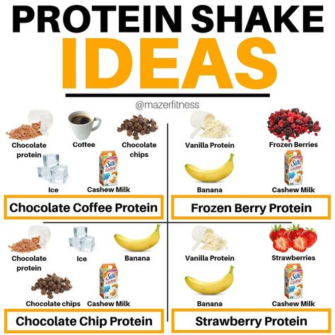 Dennis | Online Fitness Coach on Instagram: “💥PROTEIN SHAKES💥 - Did you ever wonder how you could make your protein shake better tasting? I mean sometimes, just protein powder doesn't…” Protein Shake Ideas, Shake Ideas, Chocolate Protein Shakes, Protein Chips, Strawberry Protein, Transformation Motivation, Banana Protein, Cashew Milk, Chocolate Nutella