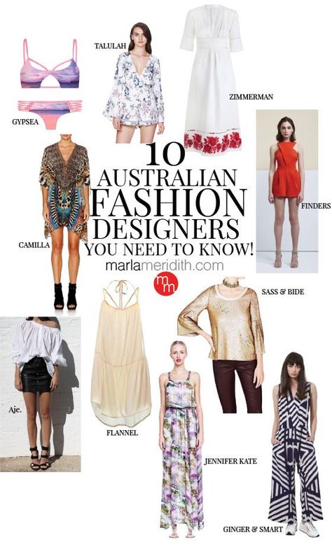 10 Australian Fashion Designers You Need to Know! MarlaMeridith.com ( @marlameridith ) @marlameridith Australian Fashion Designers, Australia Fashion, Style Finder, Australian Fashion, Australian Design, Creative Designs, Fashion Designers, All About Fashion, Colorful Fashion