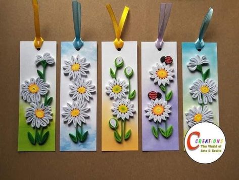 Quilling Flower Designs, Handmade Bookmarks Diy, Paper Quilling Cards, Popsicle Crafts, Beautiful Art Paintings, Quilling Craft, Quilling Paper Craft, Paper Quilling Designs, Quilling Patterns