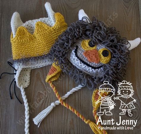 Crochet Where The Wild Things Are, Where The Wild Things Are Crochet Pattern, Where The Wild Things Are Crochet, Crochet Kids Hat, Wild Rumpus, Kids Crochet Pattern, Lights Diy, Earflap Hat, Mood Lights