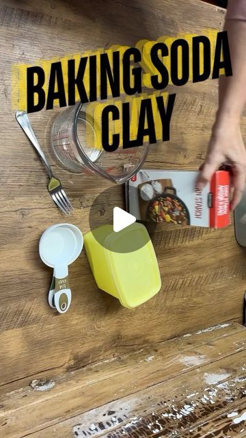 Deidre Serious Thrifter on Instagram: "DIY baking soda clay! Comment CLAY and I’ll send you the full tutorial ❤️ #diyclay" Baking Soda Clay Recipe, How To Make Clay Without Cornstarch, Homemade Oven Bake Clay Recipe, Baking Soda Ornaments Recipe Corn Starch, Baking Soda And Cornstarch Clay Recipe, Diy Baking Soda, Baking Soda Clay, How To Make Clay, Diy Baking