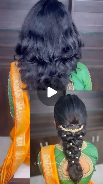 Hairstyle Bridal Indian, For Saree Hairstyle, Hairstyles In Saree Fashion Styles, Hair Styles On Sarees, Saree Short Hairstyles, Short Hairstyle For Saree, Hair Styles For Marriage, Short Hair Styles With Saree, Indian Saree Hairstyles