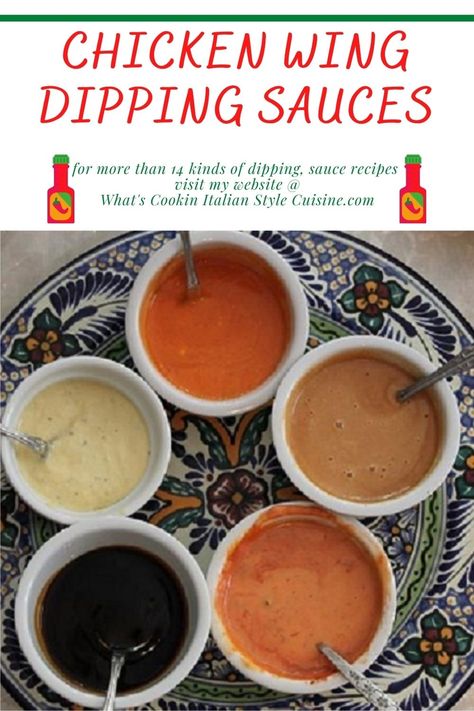 Chicken Wings and Dipping Sauces Wings Dipping Sauce Recipe, Chicken Wing Dipping Sauce Recipes, Wing Dipping Sauce Recipes, Hot Rice Recipe, Chicken Wing Dipping Sauce, Pressure Cooker Chicken Wings, Pizza Dipping Sauce, Dipping Sauce Recipes, Chicken Wing Sauce Recipes