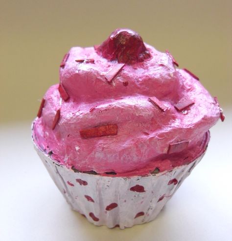 Wales High School Y9 paper mâché cupcakes Paper Mache Cupcake, Paper Mache Cake, Cardboard Sculptures, Cupcake Project, Food Supermarket, Cheese Wedge, Food Sculpture, Wayne Thiebaud, Pure Imagination