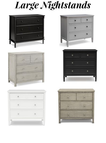 Large Nightstand Ideas Master Bedrooms, Inexpensive Bedside Table, Long Bedside Table, Inexpensive Nightstand, Organic Modern Farmhouse, Wide Bedside Table, Large Nightstands, Bedroom Furniture Modern, Large Bedside Tables