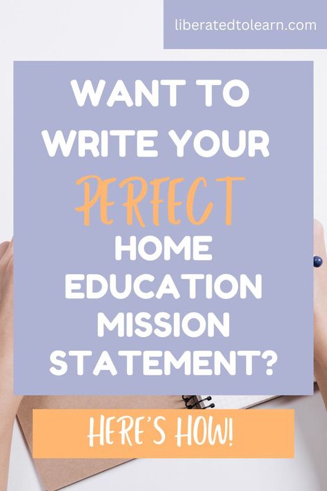 want to write your perfect home education mission statement? here's how Mission Statement Examples, Personal Mission Statement, Focus On What Matters, Learning Courses, Learning Styles, Mission Statement, Home Education, Perfect Home, Online Learning