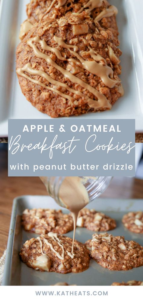 Apple Breakfast Cookies Healthy, Protein Oatmeal Breakfast Cookies, Apple Oatmeal Breakfast Cookies, Oatmeal Breakfast Cookies No Bananas, Apple Cinnamon Breakfast Cookies, Healthy Oat Breakfast Cookies, Protein Breakfast Cookies Low Carb, Easy Breakfast Ideas Oatmeal, Healthy Oatmeal Recipes Cookies