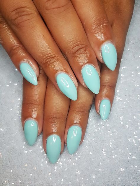 Turqoise Nails Almond, Sculpted Gel Nails, Mint Nails, Aqua Nails, Sea Foam, Hairstyles Haircuts, Gorgeous Nails, Almond Nails, Mint Green