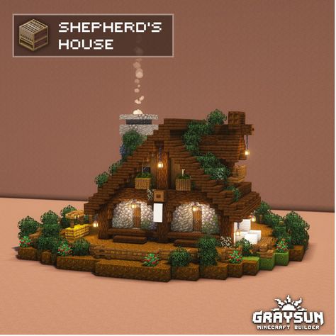 Minecraft Acacia Biome House Ideas, Woodland Minecraft Builds, Shepherd House Minecraft, Hobbit House In Minecraft, Minecraft Tent House, Minecraft Cave Village Ideas, Minecraft Witch Hut Ideas, Hillside Minecraft House, Minecraft Valley House