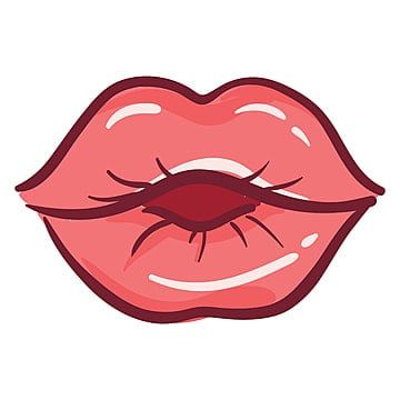 Kissing Illustration, Shiny Illustration, Lips Vector, Lips Cartoon, Kiss Illustration, Lips Clipart, Red Symbol, Beauty Vector, Women Vector