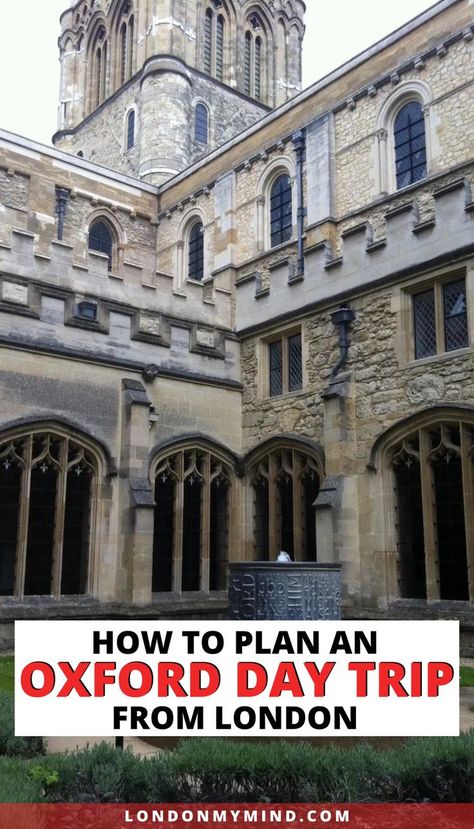 Visiting London and want to plan a day trip to Oxford? Here's how to plan a great Oxford day trip from London during your UK itinerary. Uk Itinerary, Day Trip From London, Plan A Day, Visiting London, London Bucket List, Day Trips From London, Travel Guide London, Oxford England, Things To Do In London