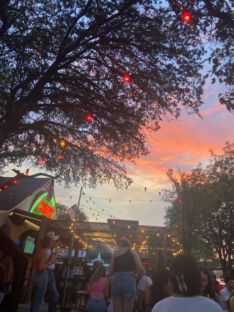 chimys: lubbock, texas, sunset, outdoor lighting, patio, bar crawl Lubbock Texas Aesthetic, Lydia Core, Life Plans, Outdoor Lighting Patio, Texas Sunset, Lubbock Texas, Bar Crawl, Lubbock Tx, Life Plan