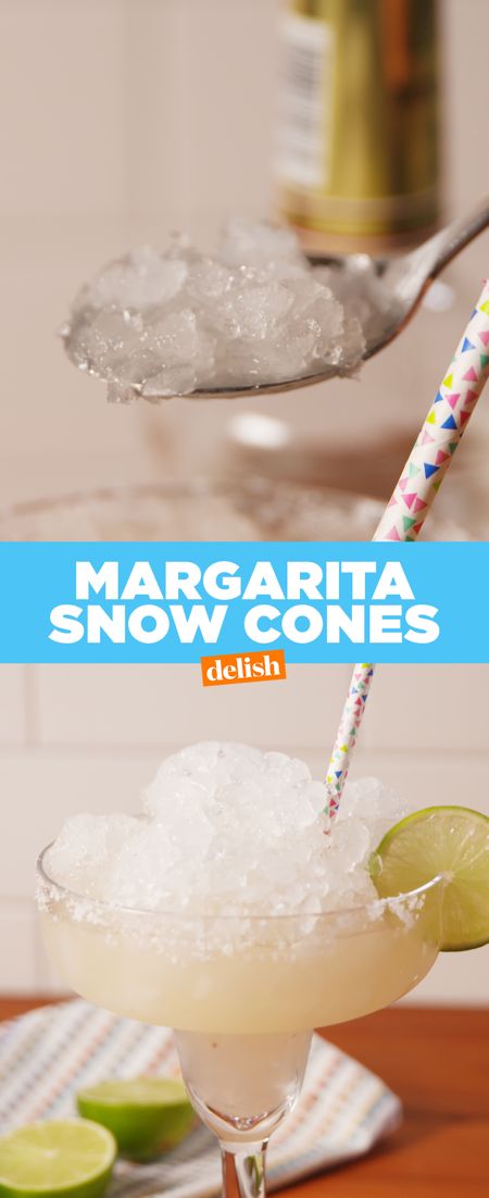 Margarita Snow Cones Are The Most Refreshing Way To Get DrunkDelish Adult Snow Cones, Summer Slushies, Cone Recipes, Ice Recipes, Frozen Margarita Recipe, Shaved Ice Recipe, Snow Cones Recipes, Best Margarita, Alcoholic Treats