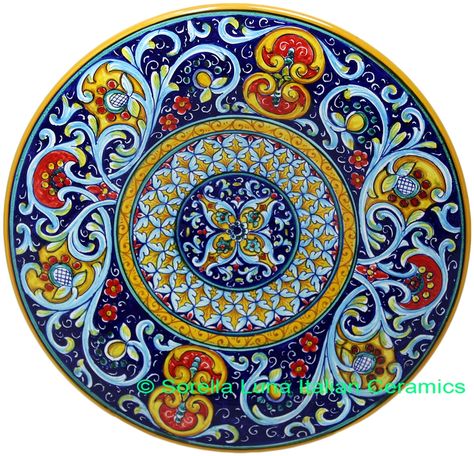 Italian Ceramic Tiles, Italian Ceramic Plates, Deruta Pottery, Italian Plates, Turkish Tile, Italian Majolica, Majolica Pottery, Plate Decor, Italian Pottery