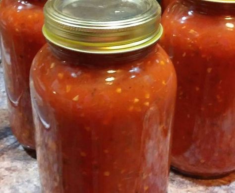 Homemade Spaghetti Sauce - Long Ears Farm Hot Pepper Sauce For Canning, Ghost Pepper Hot Sauce Recipe Canning, Red Jalapeno Hot Sauce, Jalapeno Hot Sauce Recipe Canning, Canning Hot Sauce Recipes, Canning Hot Sauce, Hot Sauce Canning Recipe, Jalapeno Hot Sauce Recipe, Canning Hot Peppers