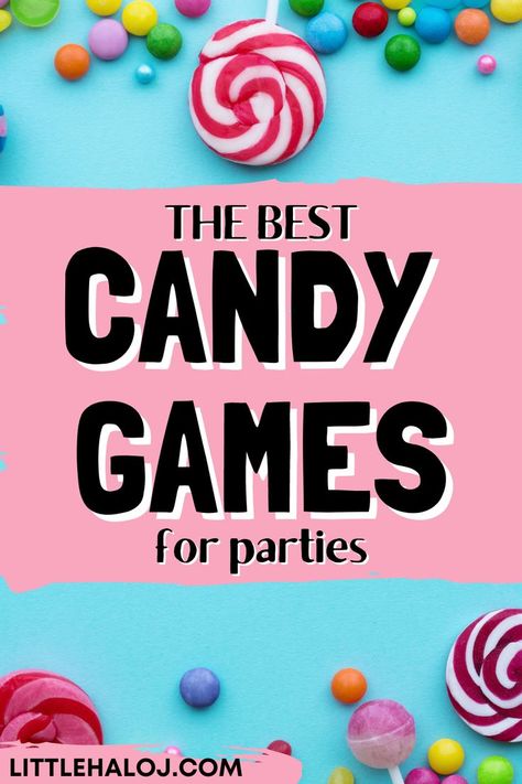 Candy Related Games, Fun Games To Play With Candy, Candy Birthday Activities, Candyland Theme Party Activities, 2 Sweet Birthday Party Games, Candy Toss Game, Games Involving Candy, Candy Theme Party Ideas, Fun Candy Games