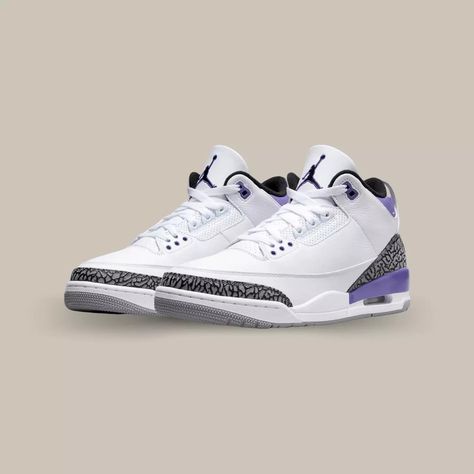 Jordan 3 Dark Iris, Nike Sacai, Air Jordan 3, Jordan 3, Elephant Print, Font Family, Air Jordan, Air Jordans, Violet