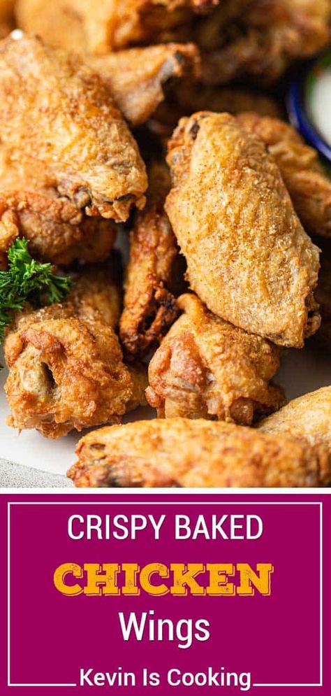 Thigh Chicken, Wings Recipe Baked, Baked Chicken Wings Oven, Wings Chicken, Crispy Baked Chicken Wings, Chicken Wing Recipes Baked, Baked Wings, Chicken Crispy, Crispy Wings