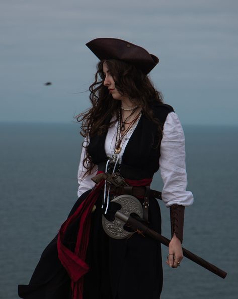 Pirate outfit pirate outfit pirate outfit Pirate Reference Photo, Pirate Outfit Female Pants, Red And Black Pirate Outfit, Pirate Formal Wear, Lesbian Pirate Costume, All Black Pirate Outfit, Undead Pirate Costume, Renfaire Pirate Women, Pirates Outfit Ideas