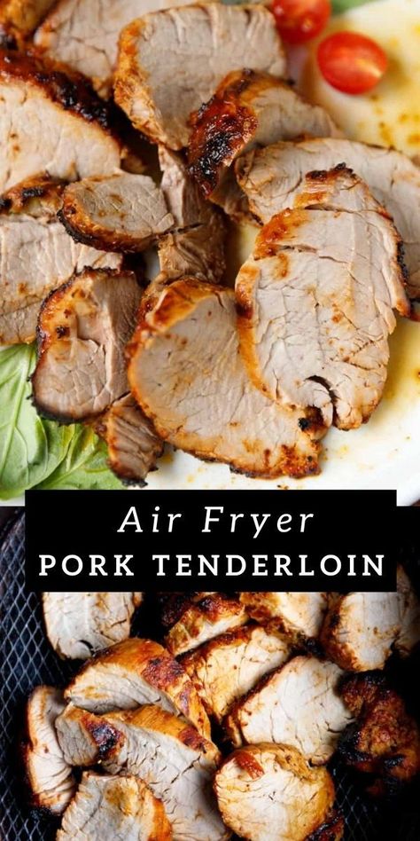 Air Fryer Pork Tenderloin, Creamy Dijon Sauce, Fried Pork Tenderloin, Easy Pork Tenderloin, Creamy Dijon, Juicy Pork Tenderloin, Cooking Pork Tenderloin, Air Fryer Garlic, Dijon Sauce