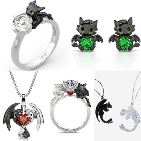 Httyd Rings, Httyd Jewelry, Toothless Jewelry, Toothless Accessories, Httyd Bracelet, How To Train Your Dragon Bracelet, How To Train Your Dragon Jewelry, Toothless Dragon Necklace, Dragon Trainer