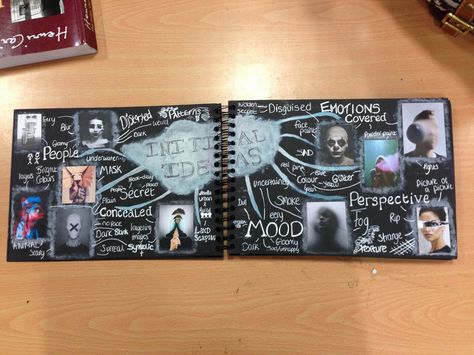 Student Sketchbooks Past Present Future Gcse Art Sketchbook, Gsce Sketchbook Mindmap, Gcse Sketchbook Pages, A Level Art Mindmap, Mindmap Sketchbook, Sketchbook Mindmap, Sketchbook Presentation, Sketchbook Photography, Sketchbook Examples