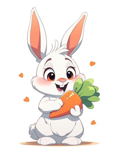 Rabbit Drawing Cute Bunny Art, Easter Cartoon Characters, Easter Cartoon Drawings, Rabbit Cute Wallpaper, Rabbit Drawing For Kids, Lapin Illustration, Cute Rabbit Drawing, Bunny Rabbit Drawing, Easter Bunny Drawing