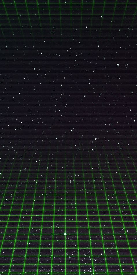 Synthwave, green grid, dark, space, art, 1080x2160 wallpaper Green Grid Aesthetic, Green Grid, Grid Wallpaper, Vaporwave Wallpaper, Dark Green Aesthetic, Vaporwave Aesthetic, Retro Futuristic, Retro Futurism, Computer Wallpaper