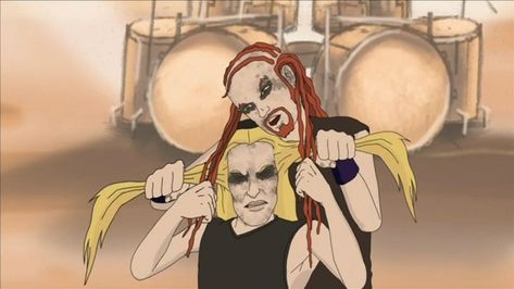 Metalacolypse Art, Skwisgaar Skwigelf Icon, Metalocalypse Matching Pfp, Nathan Explosion Icon, Toki And Skwisgaar, Metalocalypse Wallpaper, Metalocalypse Skwisgaar, Pickles Metalocalypse, Metal Apocalypse